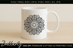Floral Mandala SVG Cut Files Flower Mandala Illustration Product Image 3