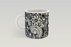 Beautiful Floral Mandala Mug Sublimation Design for 12 OZ and 15 OZ Coffee and Tea Mugs. PNG Files Compatible with Cricut Mug Press.