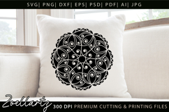 Floral Mandala SVG for Cricut Flower Mandala Illustration Product Image 2
