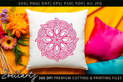 Floral Mandala SVG Cut Files Flower Mandala Illustration Product Image 3