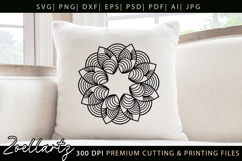 Floral Mandala SVG Cut Files Flower Mandala Illustration Product Image 1