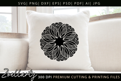 Flower Mandala SVG for Cricut Floral Mandala Silhouette SVG Product Image 2