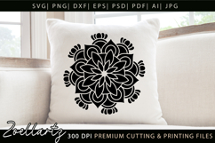 Floral Mandala SVG Cut Files Flower Mandala Illustration Product Image 1