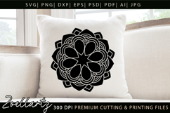 Floral Mandala SVG Cut Files Flower Mandala Silhouette SVG Product Image 1