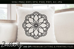 Floral Mandala SVG Cut Files Flower Mandala Illustration Product Image 1