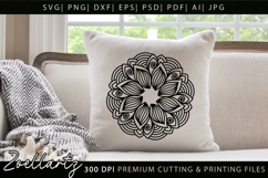 Floral Mandala SVG Cut Files Flower Mandala Illustration Product Image 3