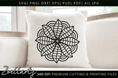 Floral Mandala SVG Cut Files Flower Mandala Illustration Product Image 1