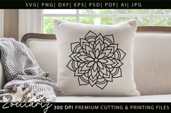 Floral Mandala SVG Cut Files Flower Mandala Illustration Product Image 1