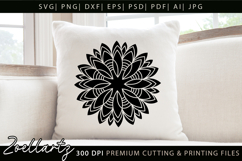 Flower Mandala SVG Cut Files Floral Mandala Illustration Product Image 2
