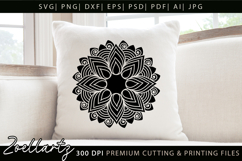 Flower Mandala SVG Cut Files Floral Mandala Illustration Product Image 1