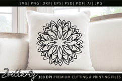 Flower Mandala SVG Cut Files Floral Mandala Illustration Product Image 1