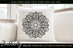 Floral Mandala SVG Cut Files Flower Mandala Illustration Product Image 1