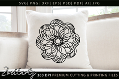 Floral Mandala SVG Cut Files Flower Mandala Illustration Product Image 1