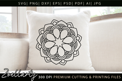 Floral Mandala SVG Cut Files Flower Mandala Silhouette SVG Product Image 1