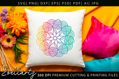 Floral Mandala SVG Cut Files Flower Mandala Silhouette SVG Product Image 9