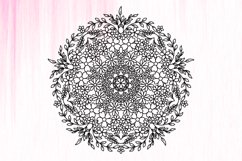 Floral Mandala SVG,Flower Mandala Cut File,Papercut Mandala Product Image 2