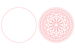 Floral Mandala Round Laser Cut SVG Product Image 2