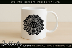 Floral Mandala SVG Cut Files Flower Mandala Silhouette SVG Product Image 4