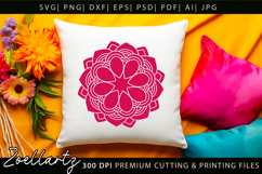 Floral Mandala SVG Cut Files Flower Mandala Silhouette SVG Product Image 5