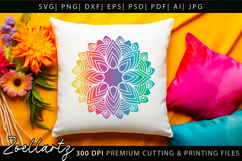 Flower Mandala SVG Cut Files Floral Mandala Illustration Product Image 2