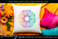 Floral Mandala SVG Cut Files Flower Mandala Illustration Product Image 7