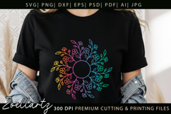 Floral Mandala SVG Cut Files Flower Mandala Silhouette SVG Product Image 7