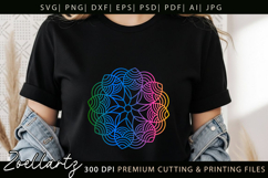 Floral Mandala SVG Cut Files Flower Mandala Silhouette SVG Product Image 8