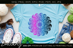 Floral Mandala SVG Cut Files Flower Mandala Illustration Product Image 3