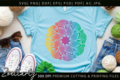 Floral Mandala SVG Cut Files Flower Mandala Illustration Product Image 3