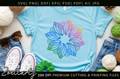 Floral Mandala SVG Cut Files Flower Mandala Illustration Product Image 4