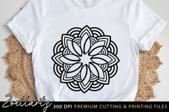 Flower Mandala SVG Cut File Floral Mandalas Illustration Product Image 2