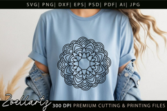 Floral Mandala SVG Cut Files Flower Mandala Illustration Product Image 2