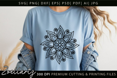 Floral Mandala SVG Cut Files Flower Mandala Illustration Product Image 3
