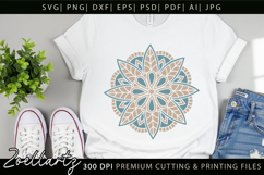 Floral Mandala SVG Cut Files Flower Mandala Illustration Product Image 1