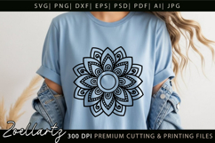 Floral Mandala SVG Cut Files Flower Mandala Illustration Product Image 2
