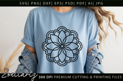 Floral Mandala SVG Cut Files Flower Mandala Illustration Product Image 3