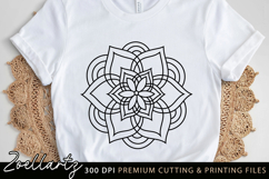 Floral Mandala SVG Cut File Flower Mandalas Illustration Product Image 3