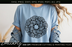 Floral Mandala SVG Cut Files Flower Mandala Illustration Product Image 4
