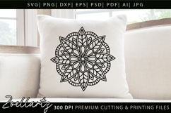 Floral Mandala SVG Cut Files Flower Mandala Illustration Product Image 1
