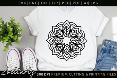 Floral Mandala SVG Cut Files Flower Mandala Illustration Product Image 3