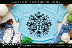 Floral Mandala SVG Cut Files Flower Mandala Illustration Product Image 3