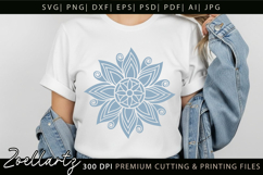 Floral Mandala SVG Cut Files Flower Mandala Illustration Product Image 4