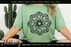 Floral Mandala SVG Cut Files Flower Mandala Illustration Product Image 4