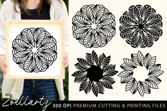 Floral Mandala SVG Cut Files Flower Mandala Illustration SVG Product Image 1