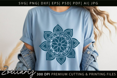 Floral Mandala SVG Cut Files Flower Mandala Illustration Product Image 3