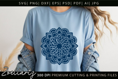Floral Mandala SVG Cut Files Flower Mandala Illustration Product Image 4