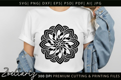 Floral Mandala SVG Cut Files Flower Mandala Illustration Product Image 3