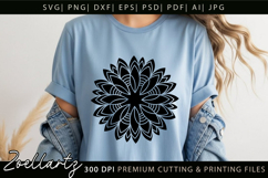 Flower Mandala SVG Cut Files Floral Mandala Illustration Product Image 4