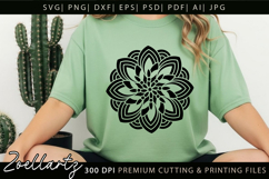 Floral Mandala SVG Cut Files Flower Mandala Illustration Product Image 4