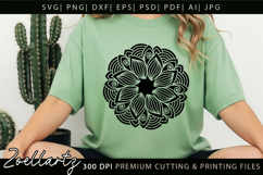 Floral Mandala SVG Cut Files Flower Mandala Illustration Product Image 4